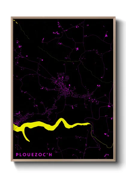 Une affiche de carte sur Plouezoc'h