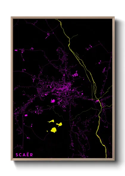 Une affiche de carte sur Scaër