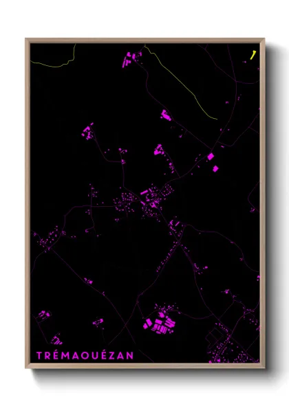 Une affiche de carte sur Trémaouézan