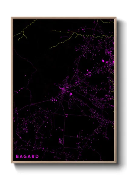 Une affiche de carte sur Bagard