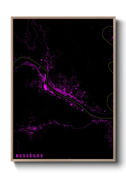 Une affiche de carte sur Bessèges