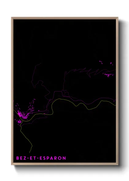 Une affiche de carte sur Bez-et-Esparon
