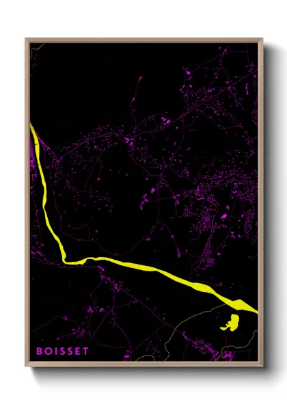 Une affiche de carte sur Boisset