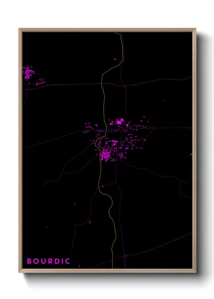Une affiche de carte sur Bourdic