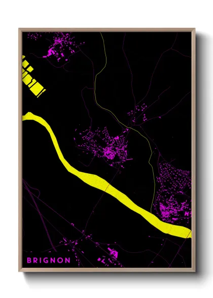 Une affiche de carte sur Brignon