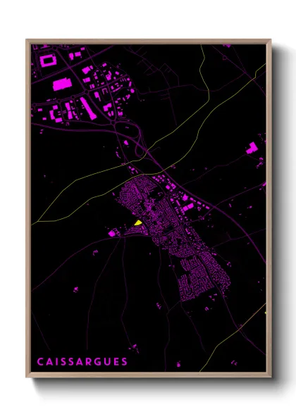 Une affiche de carte sur Caissargues