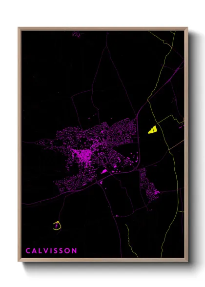 Une affiche de carte sur Calvisson