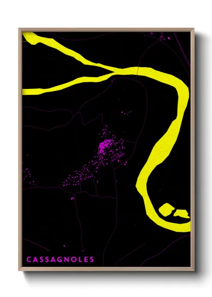 Une affiche de carte sur Cassagnoles