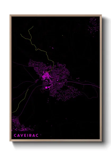 Une affiche de carte sur Caveirac