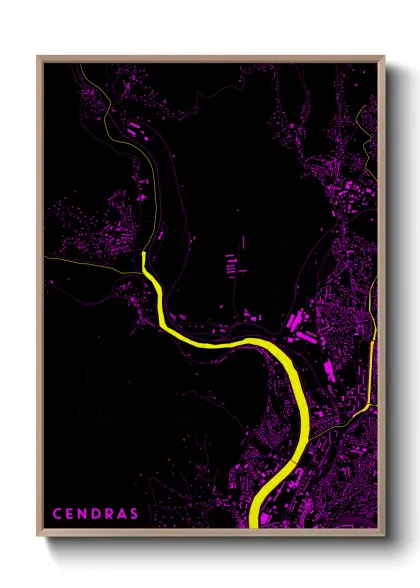 Une affiche de carte sur Cendras