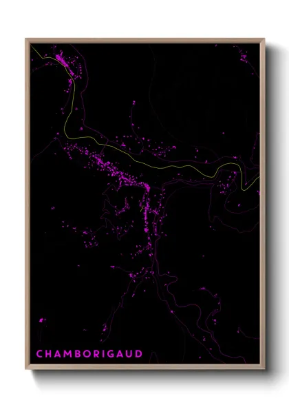 Une affiche de carte sur Chamborigaud