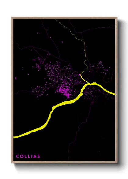 Une affiche de carte sur Collias