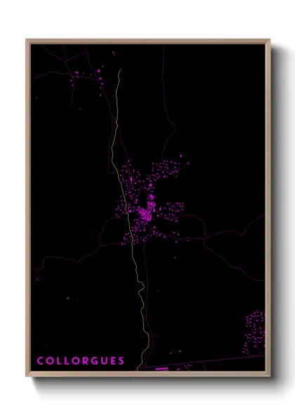 Une affiche de carte sur Collorgues