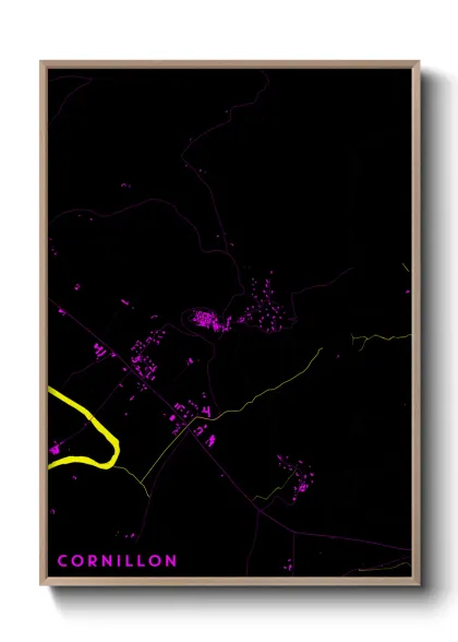 Une affiche de carte sur Cornillon