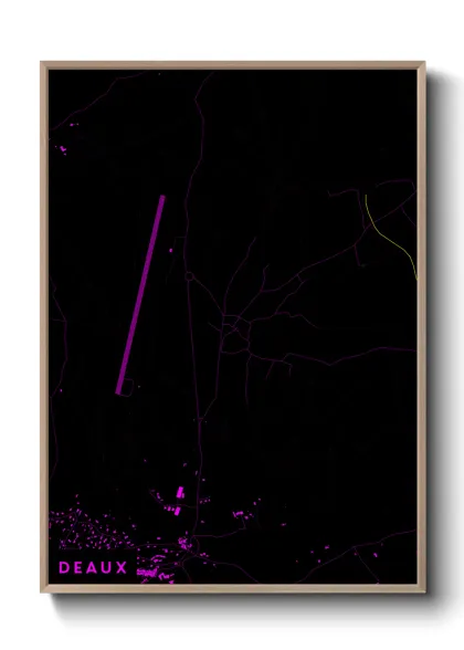 Une affiche de carte sur Deaux