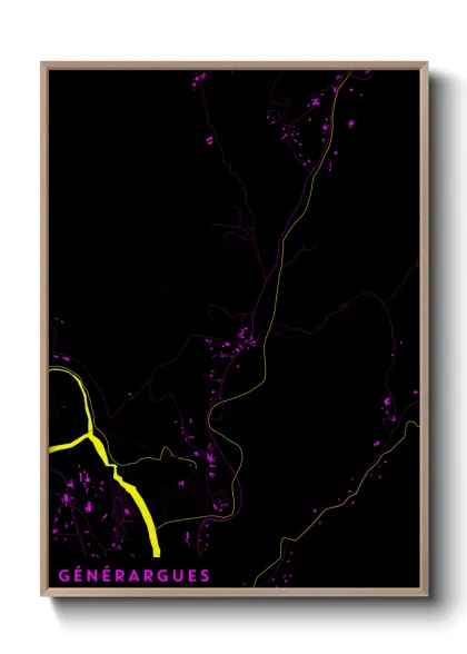 Une affiche de carte sur Générargues