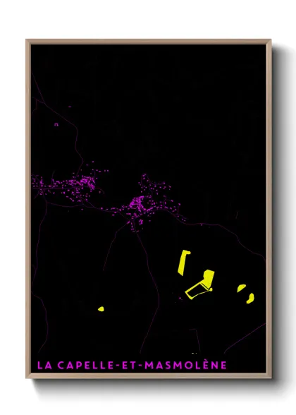 Une affiche de carte sur La Capelle-et-Masmolène