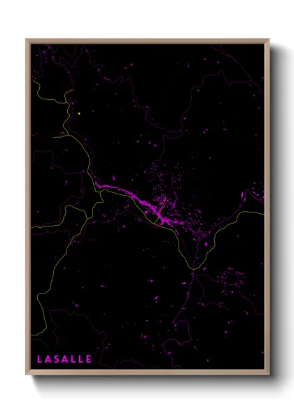 Une affiche de carte sur Lasalle