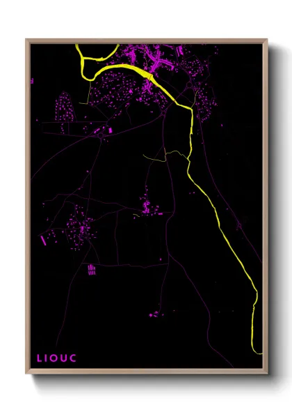 Une affiche de carte sur Liouc