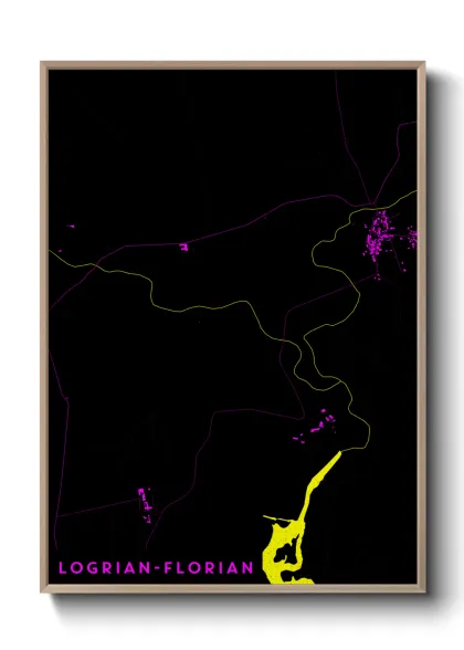 Une affiche de carte sur Logrian-Florian