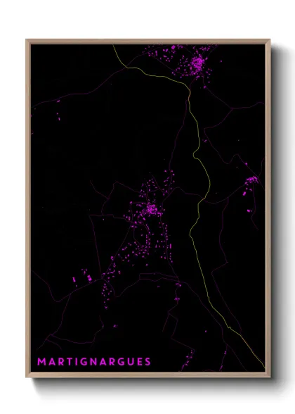 Une affiche de carte sur Martignargues