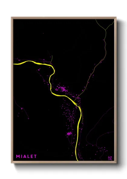 Une affiche de carte sur Mialet