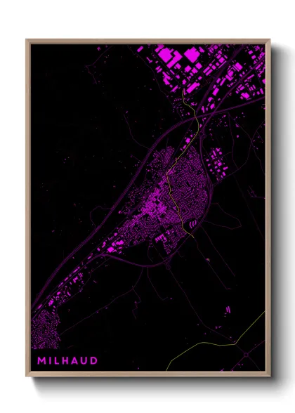Une affiche de carte sur Milhaud