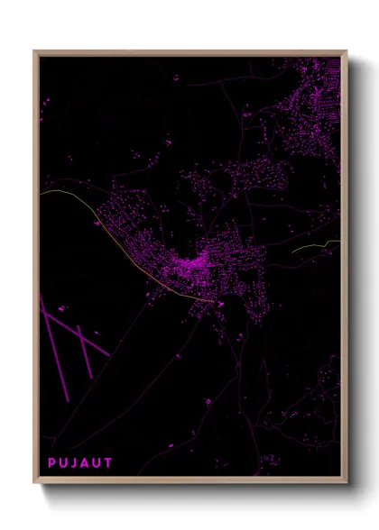 Une affiche de carte sur Pujaut