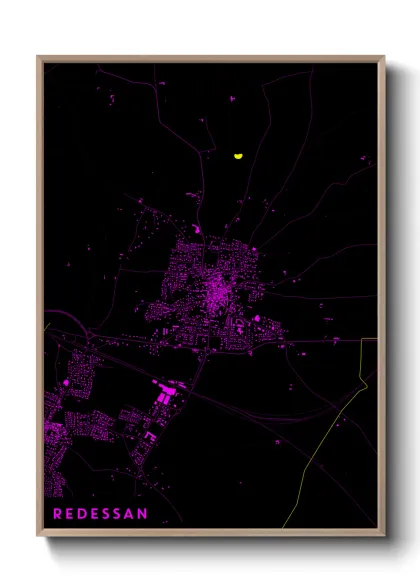 Une affiche de carte sur Redessan
