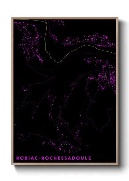 Une affiche de carte sur Robiac-Rochessadoule