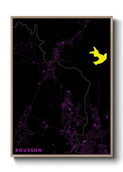 Une affiche de carte sur Rousson
