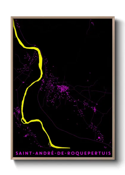 Une affiche de carte sur Saint-André-de-Roquepertuis