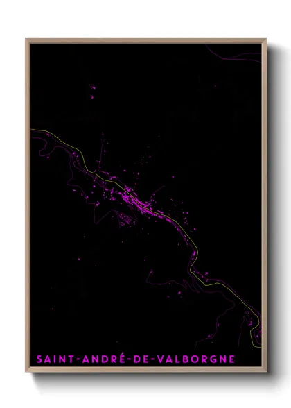 Une affiche de carte sur Saint-André-de-Valborgne