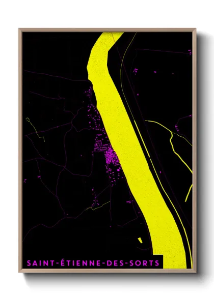 Une affiche de carte sur Saint-Étienne-des-Sorts