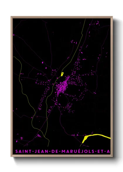 Une affiche de carte sur Saint-Jean-de-Maruéjols-et-Avéjan