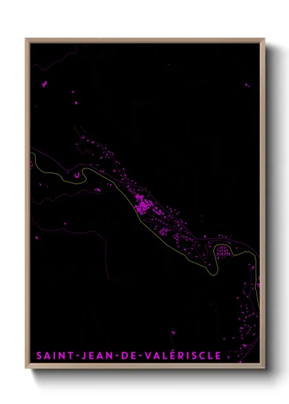 Une affiche de carte sur Saint-Jean-de-Valériscle