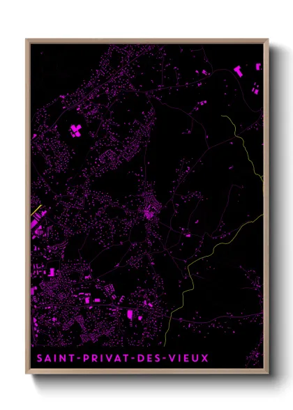 Une affiche de carte sur Saint-Privat-des-Vieux