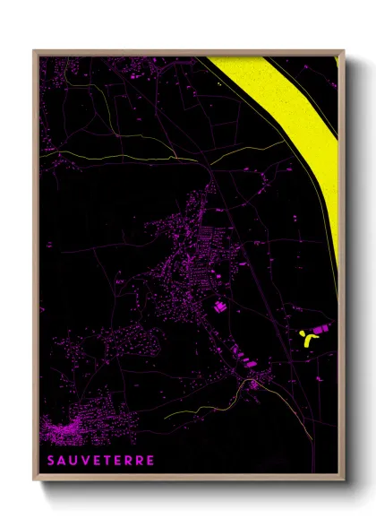 Une affiche de carte sur Sauveterre