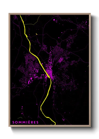 Une affiche de carte sur Sommières