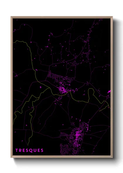 Une affiche de carte sur Tresques