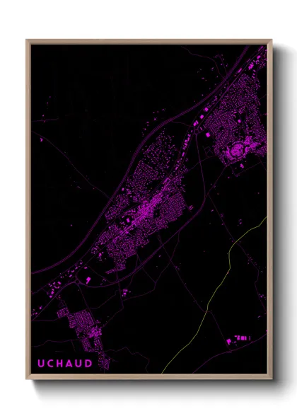 Une affiche de carte sur Uchaud