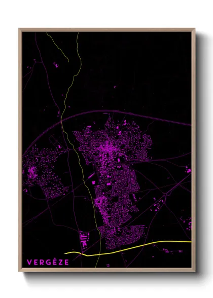 Une affiche de carte sur Vergèze