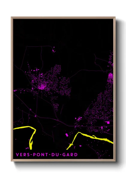 Une affiche de carte sur Vers-Pont-du-Gard