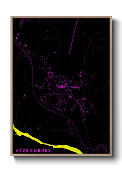 Une affiche de carte sur Vézénobres