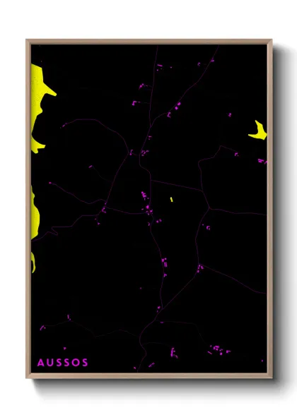 Une affiche de carte sur Aussos