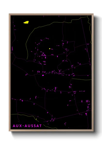 Une affiche de carte sur Aux-Aussat