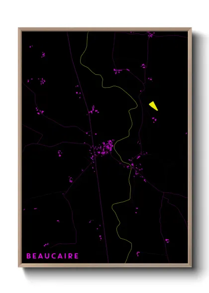 Une affiche de carte sur Beaucaire