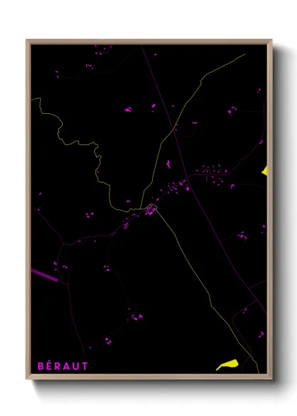 Une affiche de carte sur Béraut