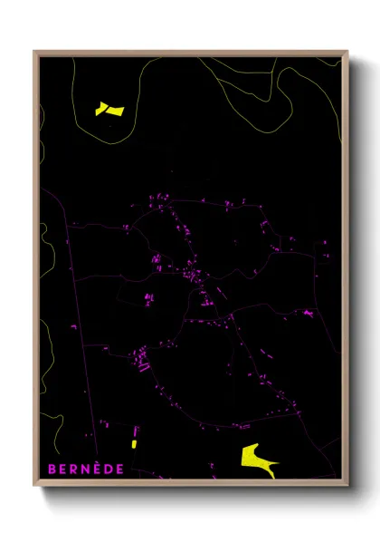 Une affiche de carte sur Bernède