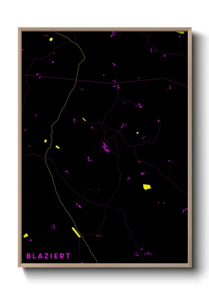 Une affiche de carte sur Blaziert